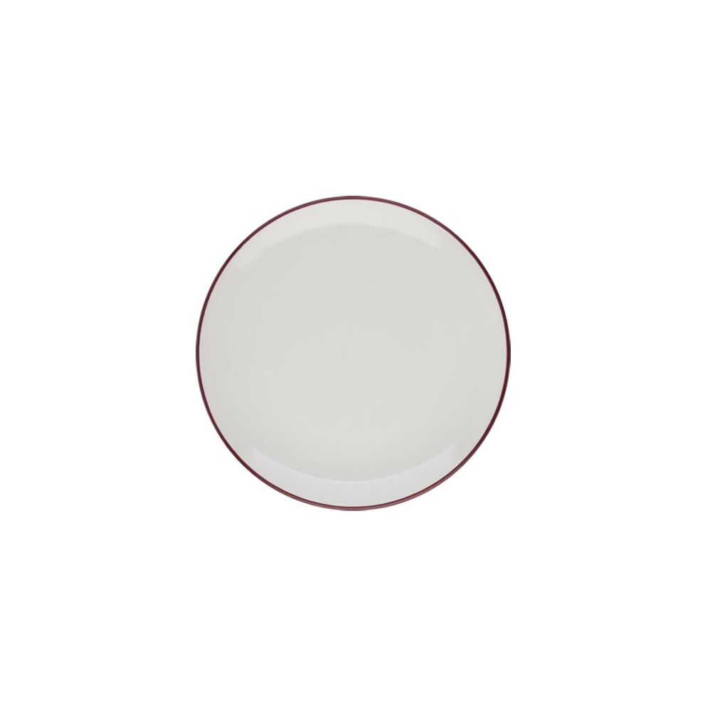 ID Fine Modest Maroon Lona Düz Tabak 17 cm 12'li