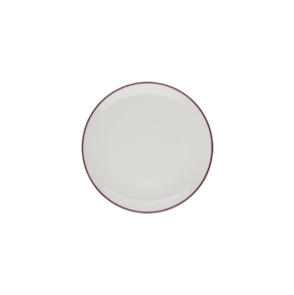 ID Fine Modest Maroon Lona Düz Tabak 17 cm 12'li