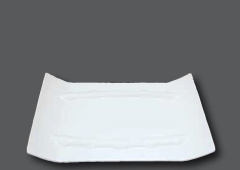 Globy Açık Büfe Melamin Tabak Beyaz 35,5x24x3,6 cm
