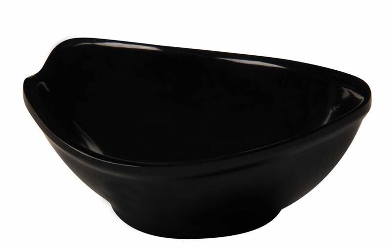 Globy Melamin Mini Kase, 9,5x7,5 cm, Siyah 6'lı