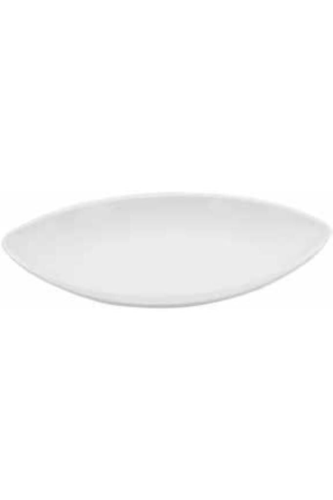 Globy Açık Büfe Sunum Yayvan Tabak Beyaz 35,5x18,5x5 cm