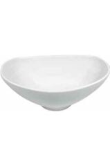 Globy Açık Büfe Melamin Oval Kase Beyaz 32,7x20,5x13 cm