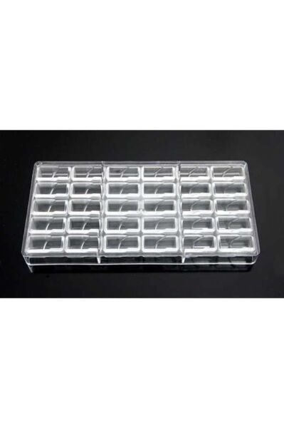 Globy Polikarbon Dikdörtgen Çikolata Kalıbı 21x28 mm 30'lu