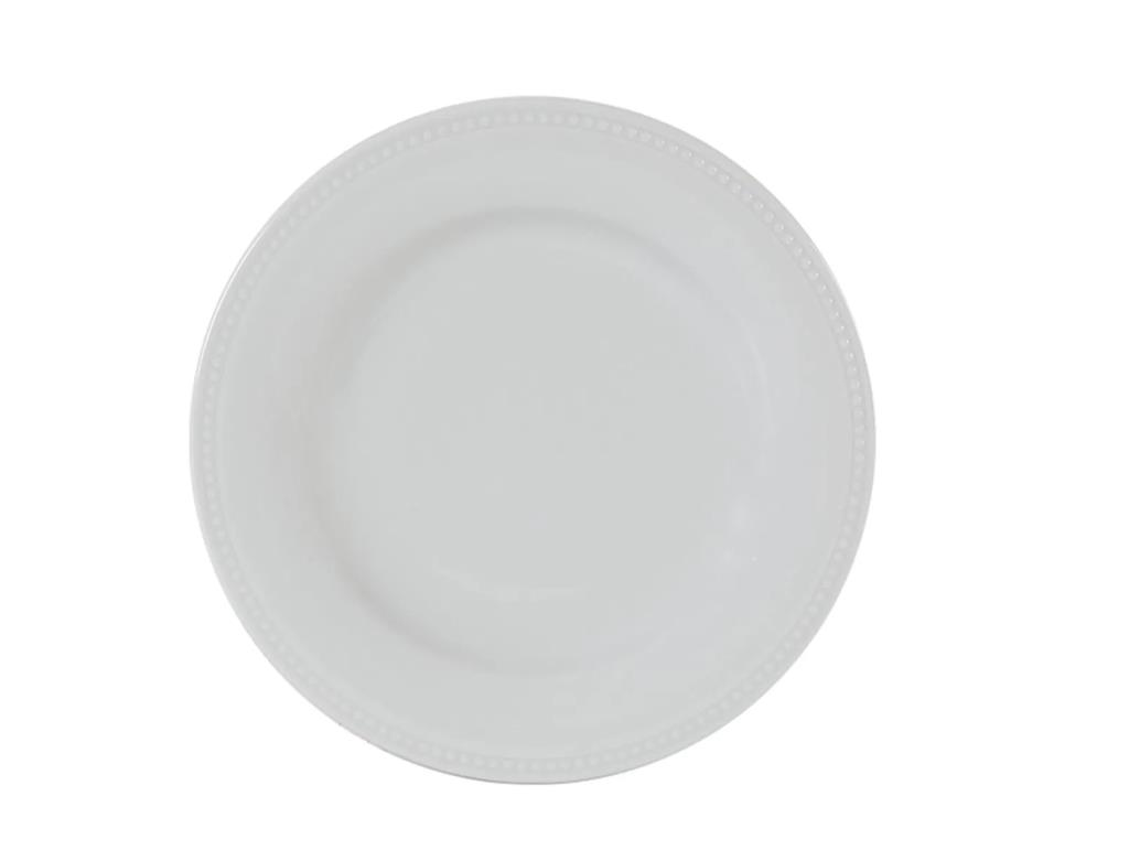 Porland Collet 184220 Beyaz Desen2 Düz Tabak 20cm 6 Adet