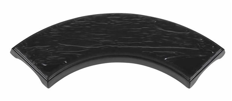 Globy Açık Büfe Melamin Servis Sunum Tabağı Siyah 56,5x15,3x3,2 cm
