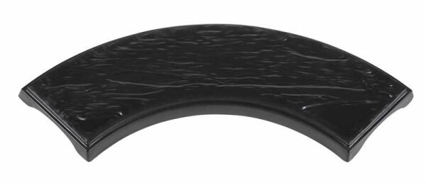 Globy Açık Büfe Melamin Servis Sunum Tabağı Siyah 56,5x15,3x3,2 cm