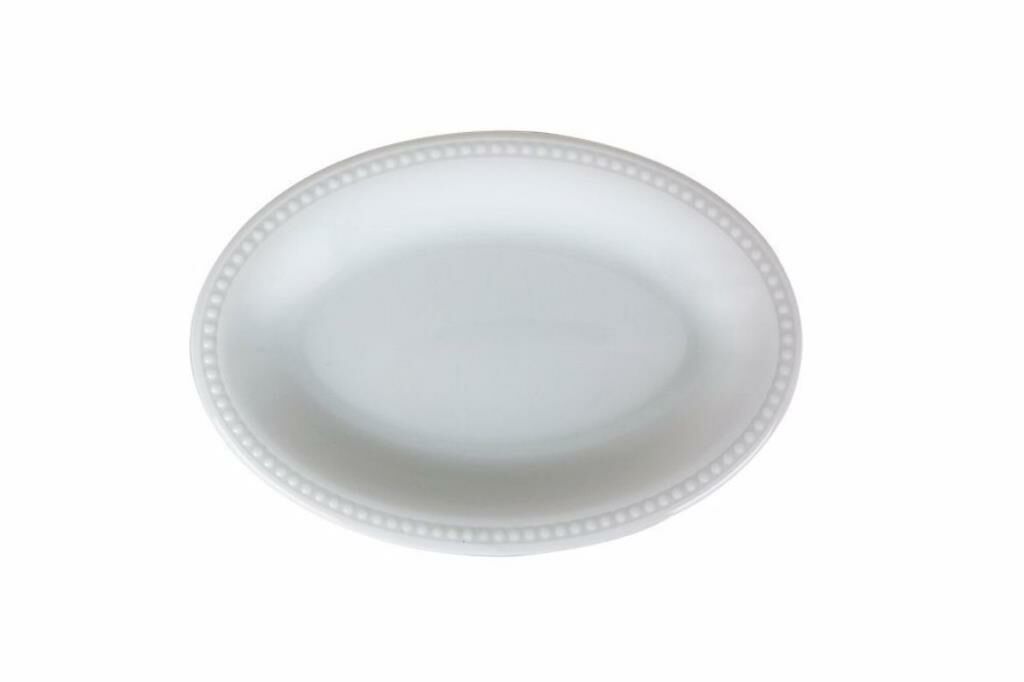 Porland Collet Beyaz Desen 2 Kayık Tabak 16 cm 6 Adet