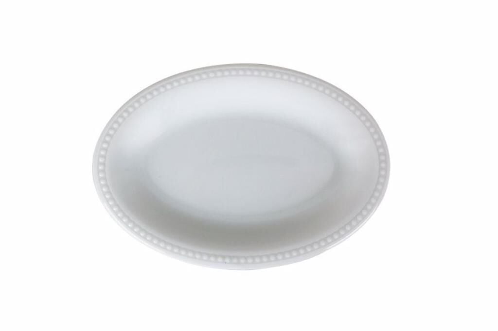 Porland Collet Beyaz Desen 2 Kayık Tabak 16 cm 6 Adet