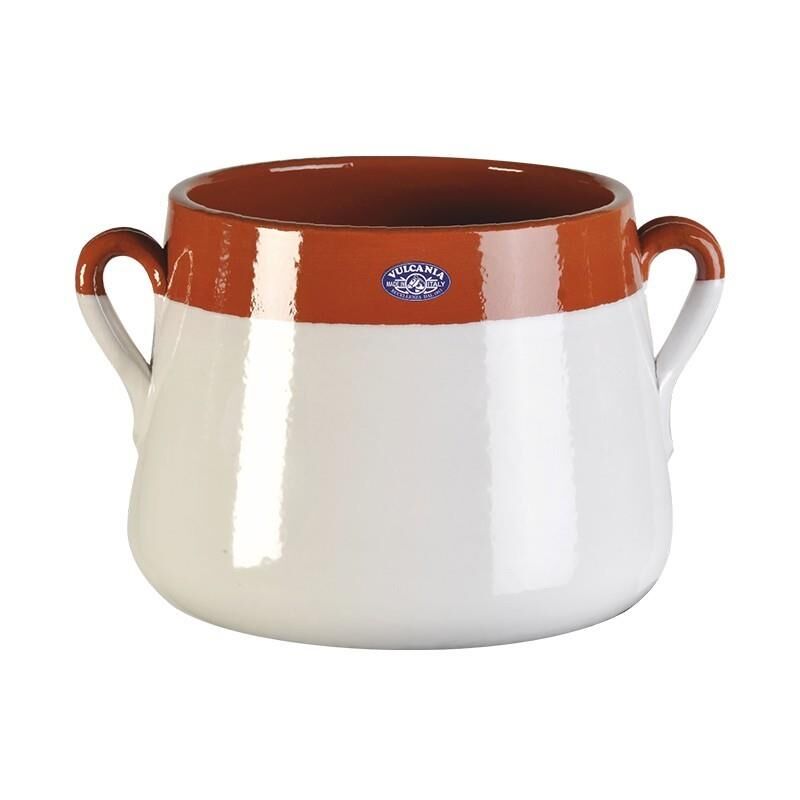 Vulcanıa Seramik Tencere Fildişi Rengi 18 cm