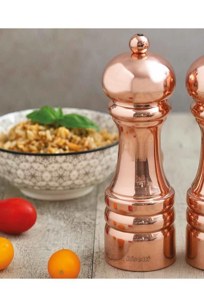 Bisetti Rame Tuz Değirmeni Parlak Bakır 16,5 cm