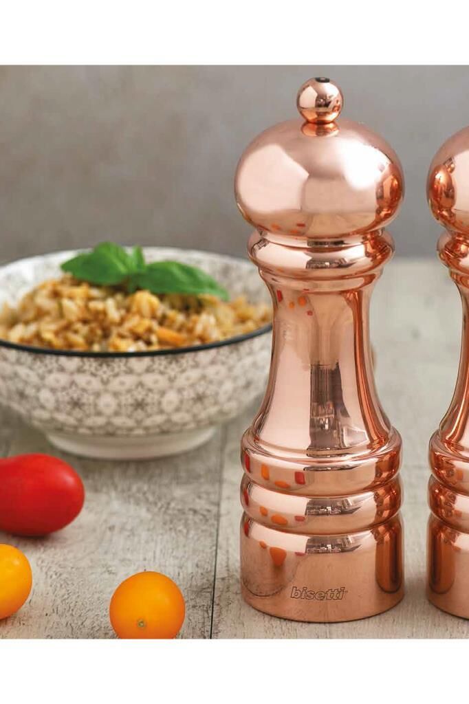 Bisetti Rame Tuz Değirmeni Parlak Bakır 16,5 cm