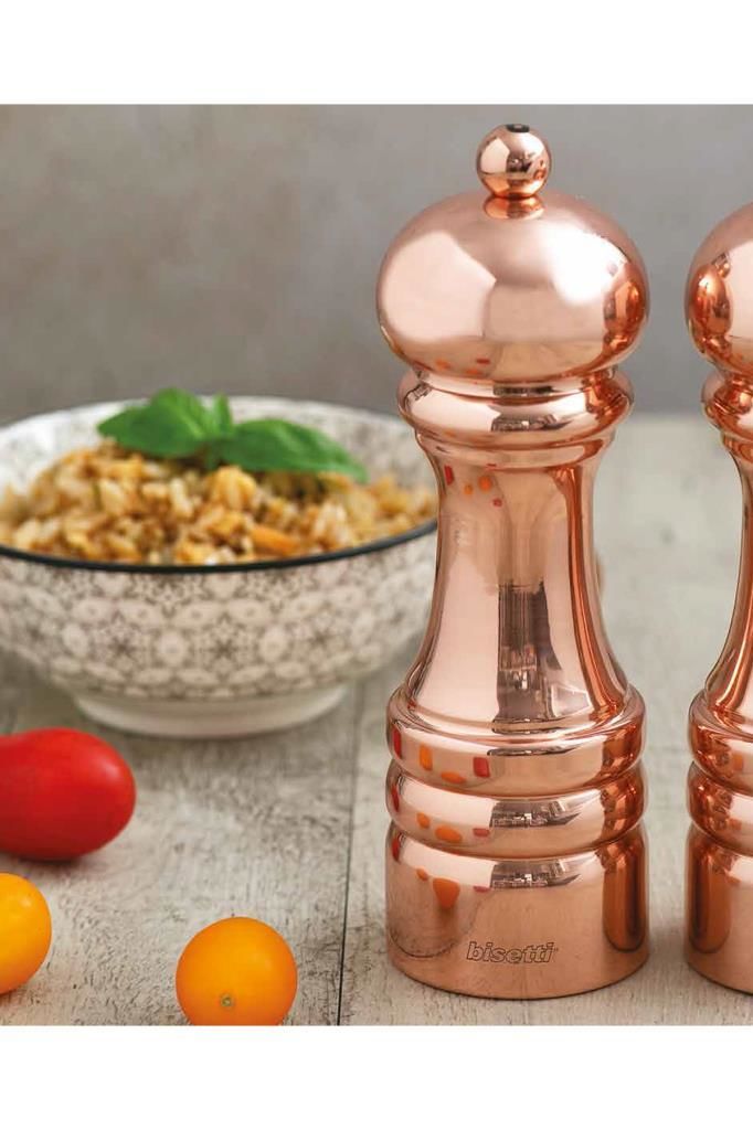 Bisetti Rame Karabiber Değirmeni Parlak Bakır 16,5 cm