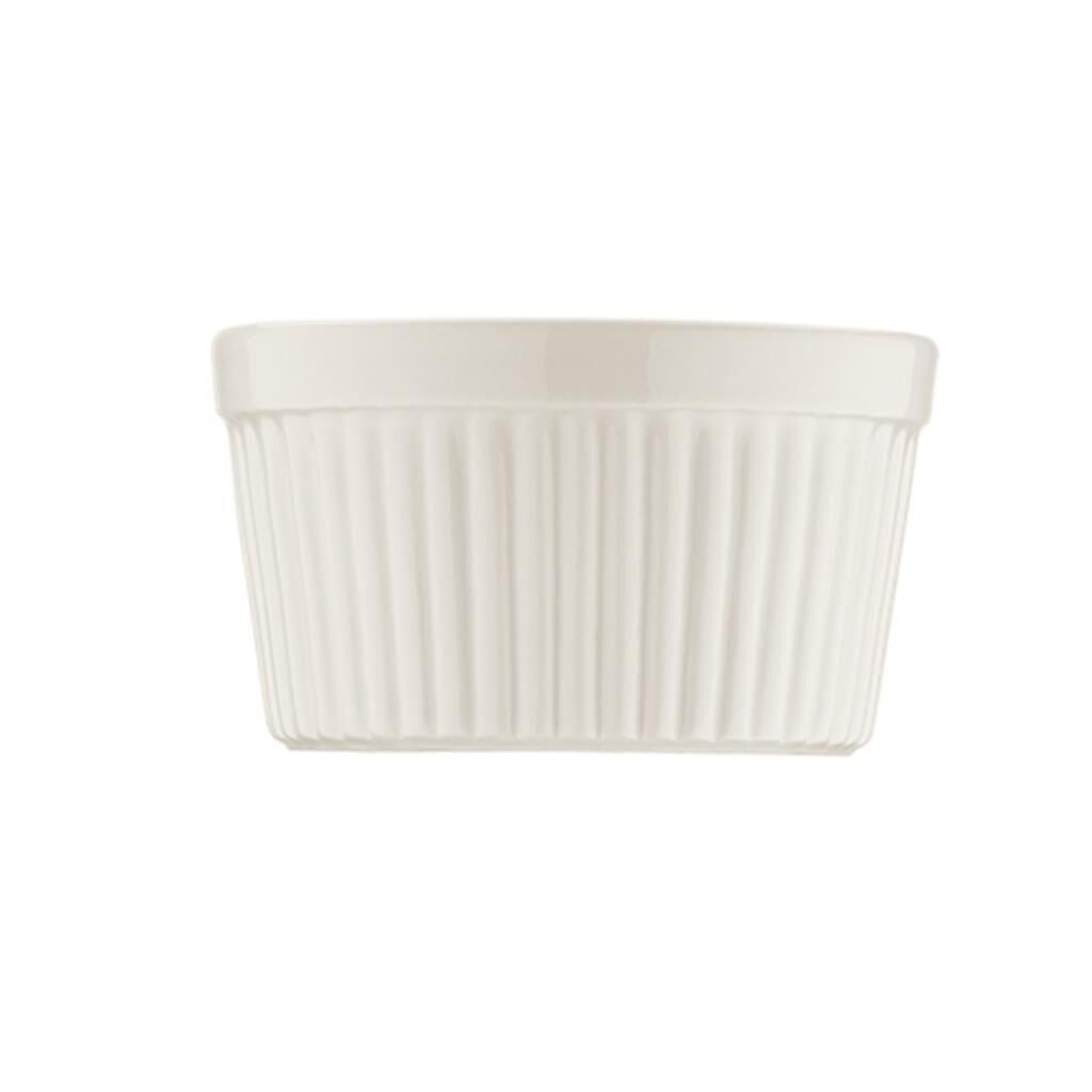 Bonna Porselen Optiva Rölyefli Sufle Kabı 6'lı 10 cm