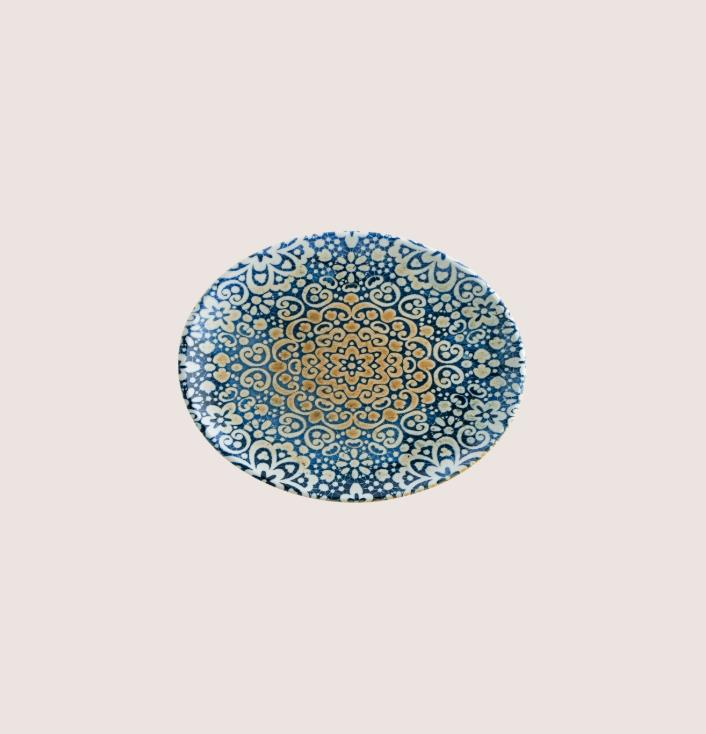 Bonna Porselen Alhambra Moove Oval Plate 25 cm 6'lı