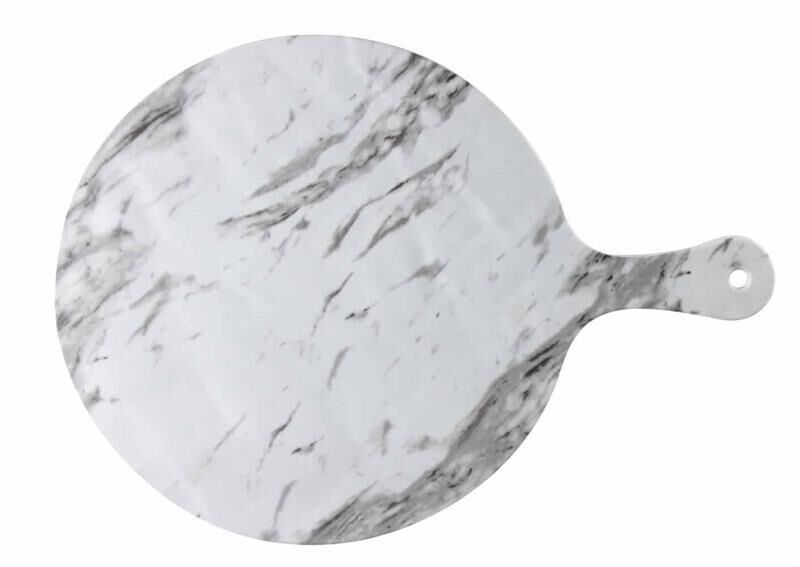 Globy Açık Büfe Melamin Mermer Desen Servis Sunum Tabağı 53,2x38 cm