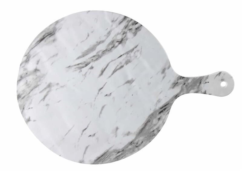 Globy Açık Büfe Melamin Mermer Desen Servis Sunum Tabağı 53,2x38 cm
