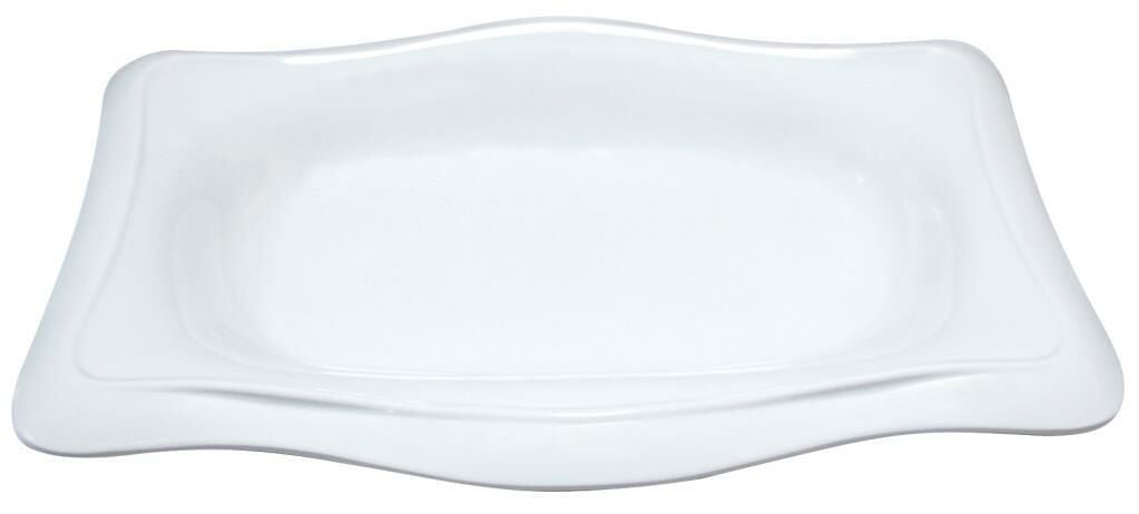 Globy Açık Büfe Melamin Tabak Beyaz 50x36x6 cm