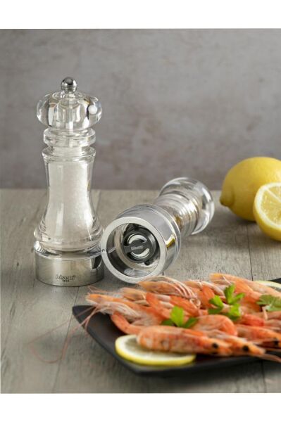 Bisetti Perugia Akrilik Tuz Değirmeni Şeffaf 18 cm