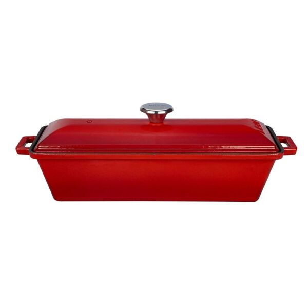 Lava Döküm Ekmek Kabı Terrine 11x29 cm Kırmızı
