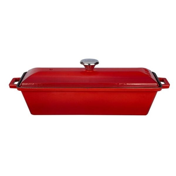 Lava Döküm Ekmek Kabı Terrine 11x29 cm Kırmızı