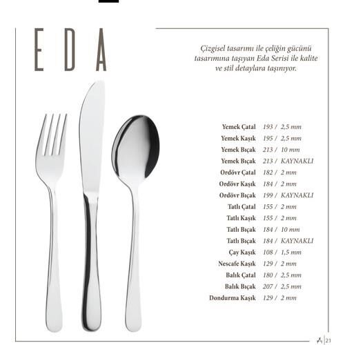 Lugga Eda Model Tatlı Kaşığı 12 Adet