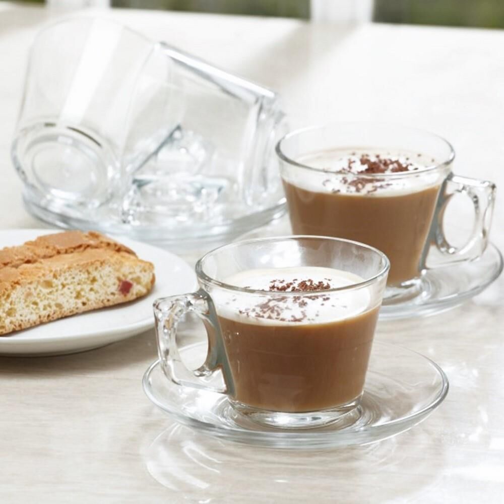 Paşabahçe 97301 Vela Espresso Fincanı Tabaklı 80 cc 6'lı