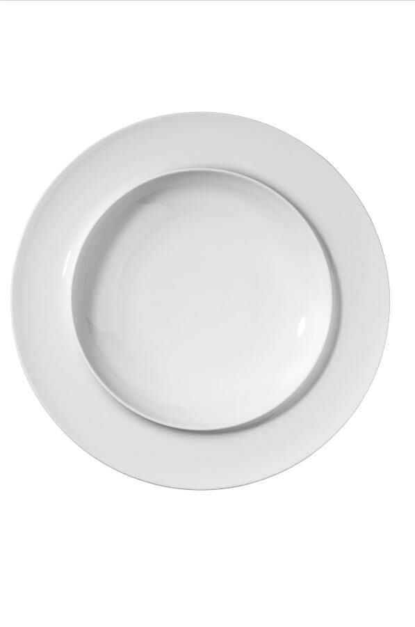 Kütahya Porselen ALA28CK Ala Dekorsuz Çukur Tabak 28 cm 6'lı