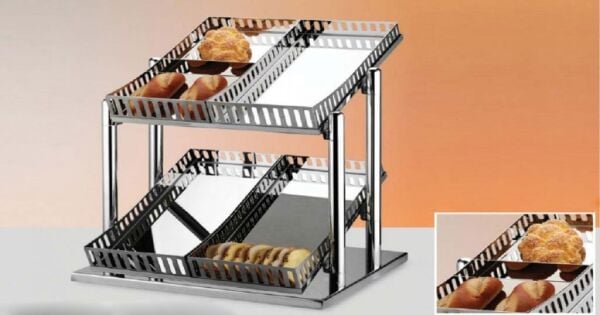 Güren Metal Ekmek Standı Sepeti 22.5 x 51 cm