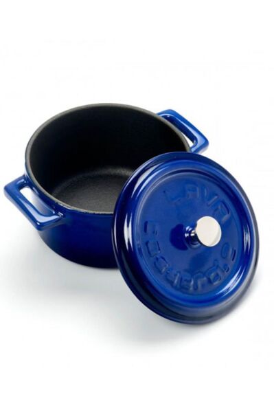Lava Döküm Trendy Mini Tencere 10 cm Mavi