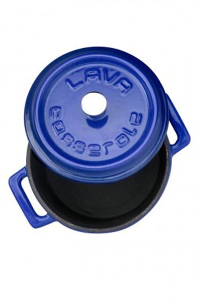 Lava Döküm Trendy Mini Tencere 10 cm Mavi