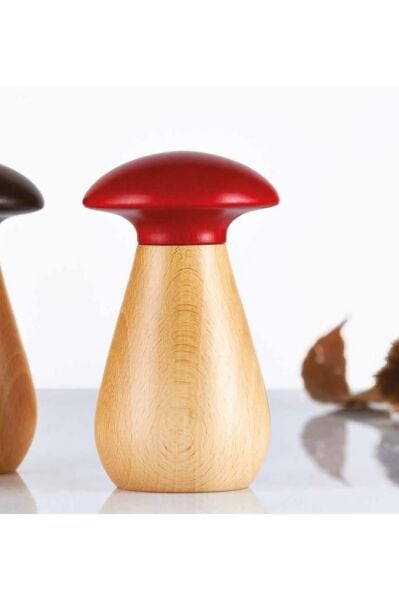 Bisetti Mantar Baharat Değirmeni Kırmızı 13,5 cm
