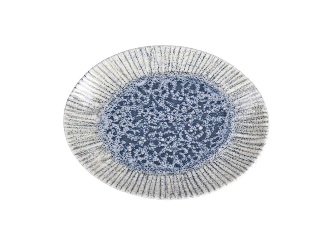 Porland Iris Blue Kayık Tabak 20 cm