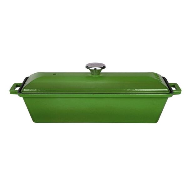 Lava Döküm Ekmek Kabı Terrine 11x29 cm Yeşil