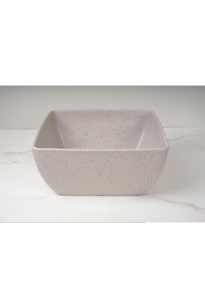 Globy Melamin Açık Büfe Granit Kase Açık Gri 25.5*25.5*11.5cm;