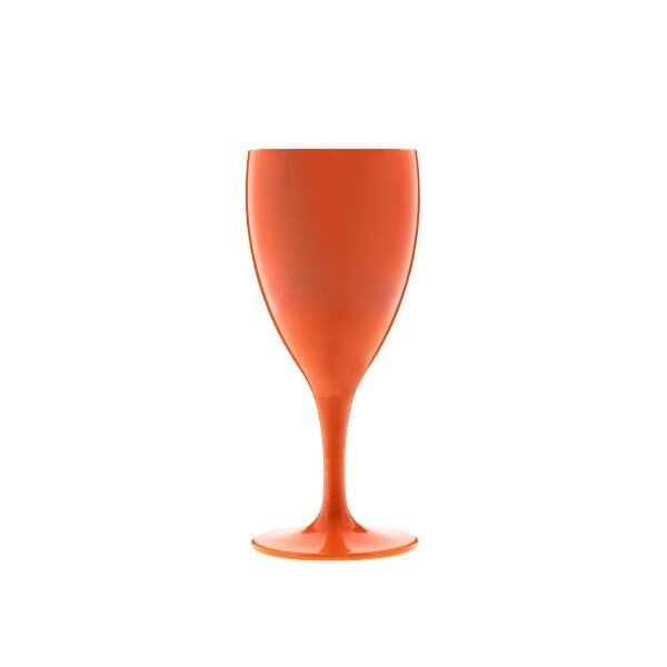 Rubikap PM.W23 Premium Polikarbon Şarap Bardağı 6'lı 230 ml, Turuncu