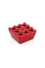 Zicco Melamin Kare Küllük, Kül Tablası 9x9x4.5 cm, Kırmızı