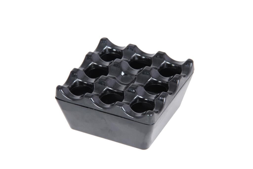 Zicco Melamin Kare Küllük, Kül Tablası 9x9x4.5 cm, Siyah