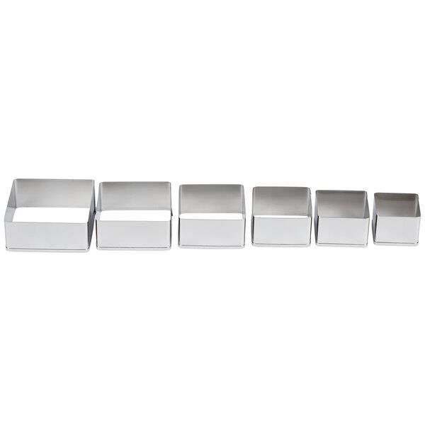 Kapp Düz Kare Metal Volovan Set - Kesici 6'lı