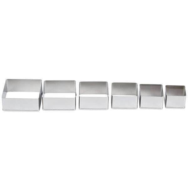 Kapp Düz Kare Metal Volovan Set - Kesici 6'lı