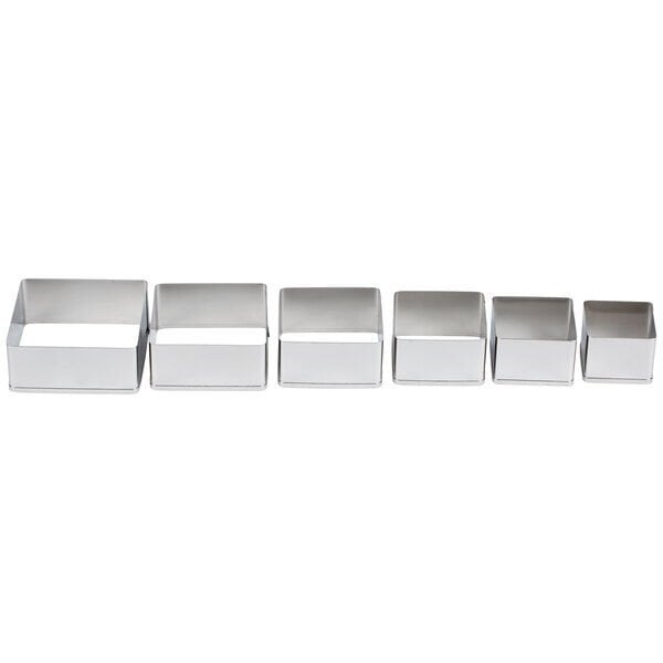 Kapp Düz Kare Metal Volovan Set - Kesici 6'lı