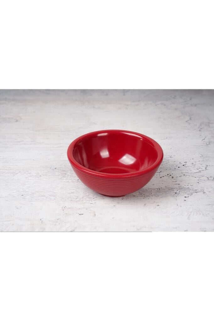 Globy Melamin Minimal Kase Kırmızı 6 Adet 8.5*3 cm