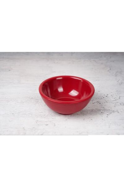 Globy Melamin Minimal Kase Kırmızı 6 Adet 8.5*3 cm