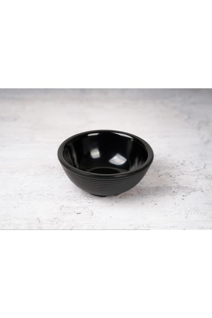 Globy Melamin Minimal Kase Siyah 6 Adet 8.5x3 cm