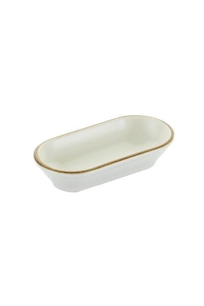 Kütahya Porselen Bone O Fıne Dınıng 16 cm Oval Kase Krem Fılelı 6'lı