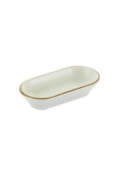 Kütahya Porselen Bone O Fıne Dınıng 16 cm Oval Kase Krem Fılelı 6'lı