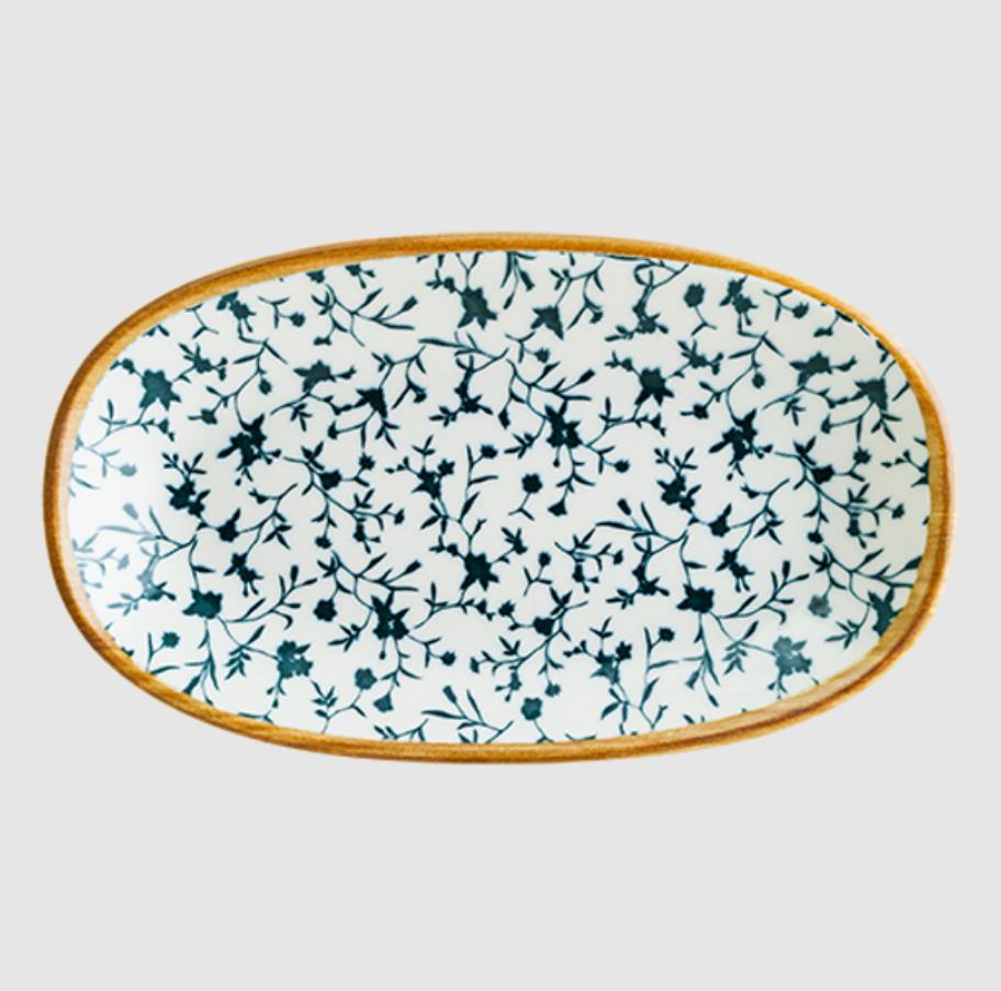 Bonna Porselen Calif Gourmet Oval Kayık Tabak 34x19 cm 6'lı