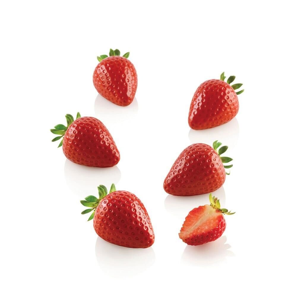 Silikomart Fragola 30 Silikon Çilek Desenli Kek Kalıbı 15'li - 36.281.87.0065