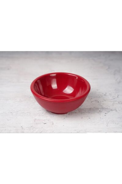 Globy Melamin Minimal Kase Kırmızı 6 Adet 9.5x4 cm