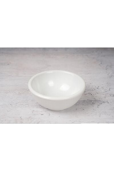 Globy Melamin Minimal Kase Beyaz 6 Adet 9.5x4 cm