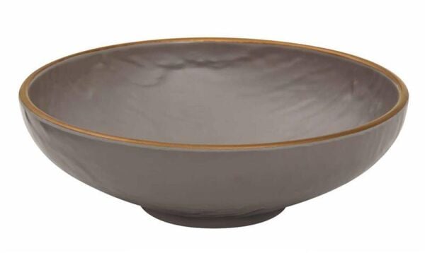 Globy Açık Büfe Melamin Yuvarlak Servis Kasesi , Teşhir Kase Gold 23x23x7 cm